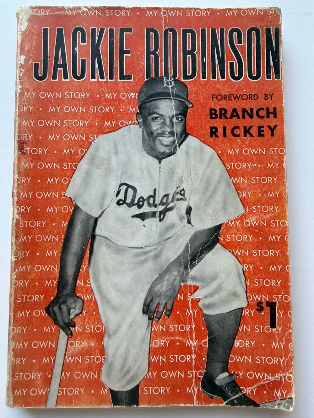 1948 Jackie Robinson My Own Story Book Brooklyn Dodgers Branch Rickey Rookie MLB